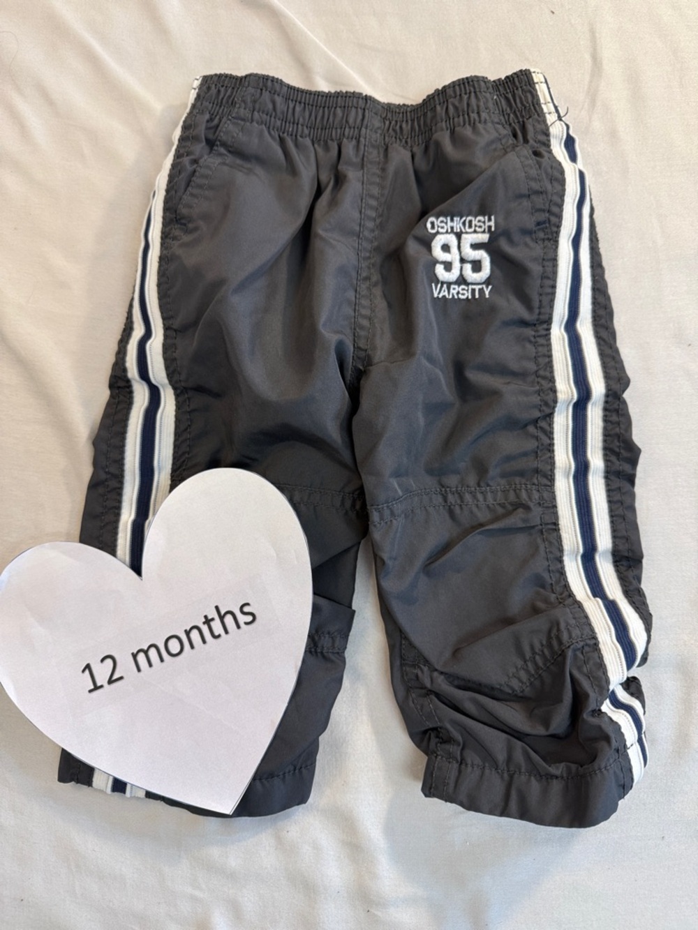 OshKosh B'gosh - Pull on lined track pants. Size 12 months